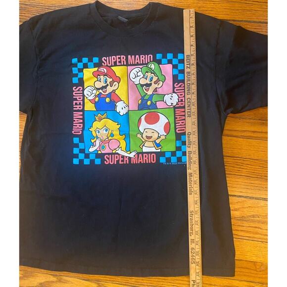 Super Mario Heavy T Shirt Black Mens XL - Picture 7 of 8